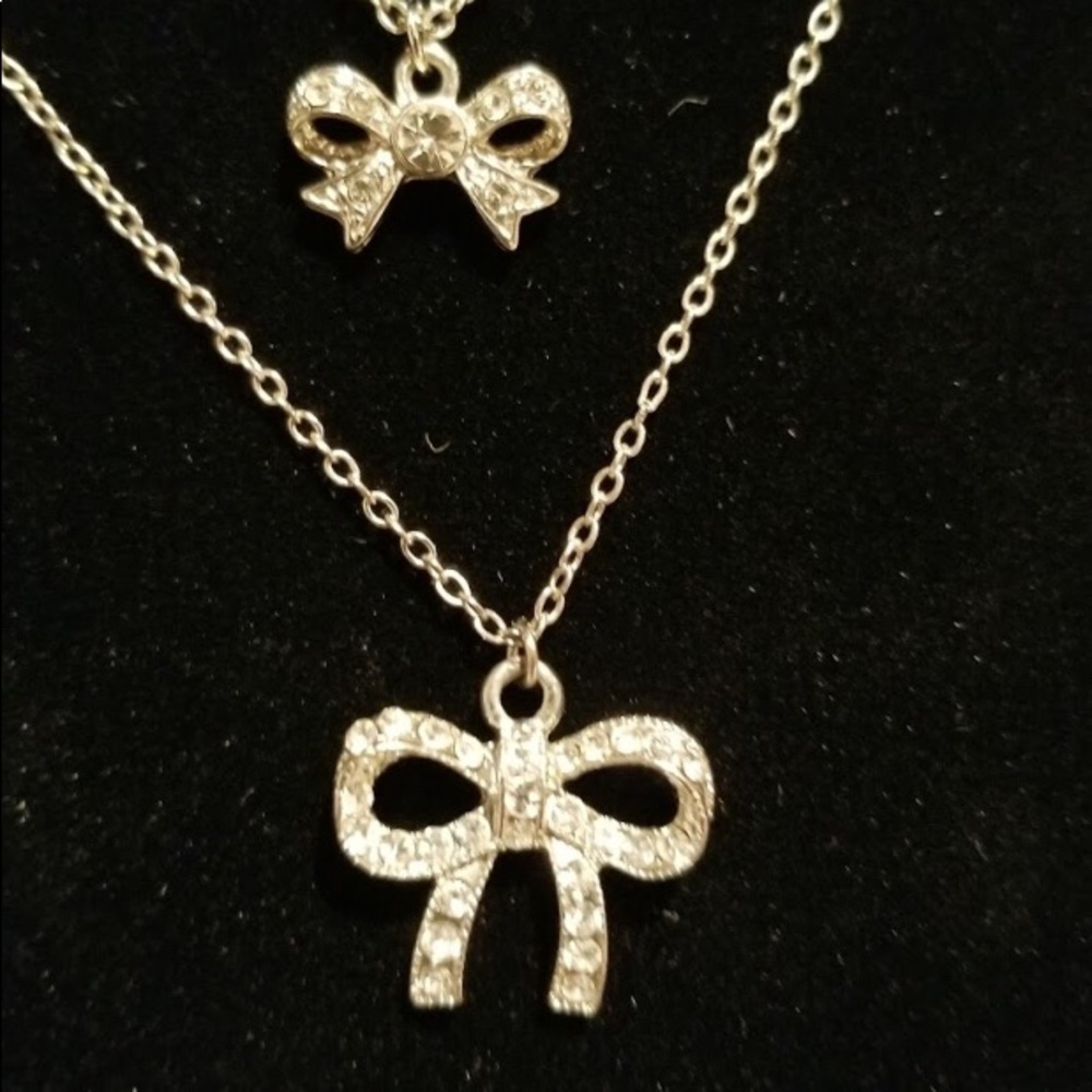 Sweet Double Bow Necklace